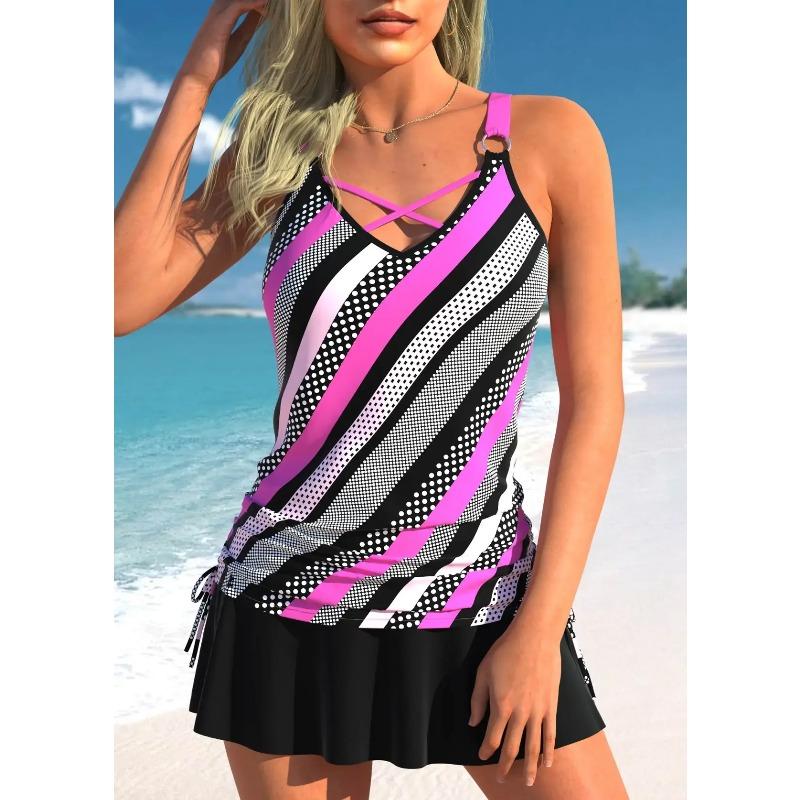 New Summer Women s Blue and Pink Stripe Printed Tank Top and Square Pants Two Piece Swimwear Lace Up Sexy Beach Skirt S-6XL 3XL
New Summer Women s Blue and Pink Stripe Printed Tank Top and Square Pants Two Piece Swimwear Lace Up Sexy Beach Skirt S-6XL 3XL