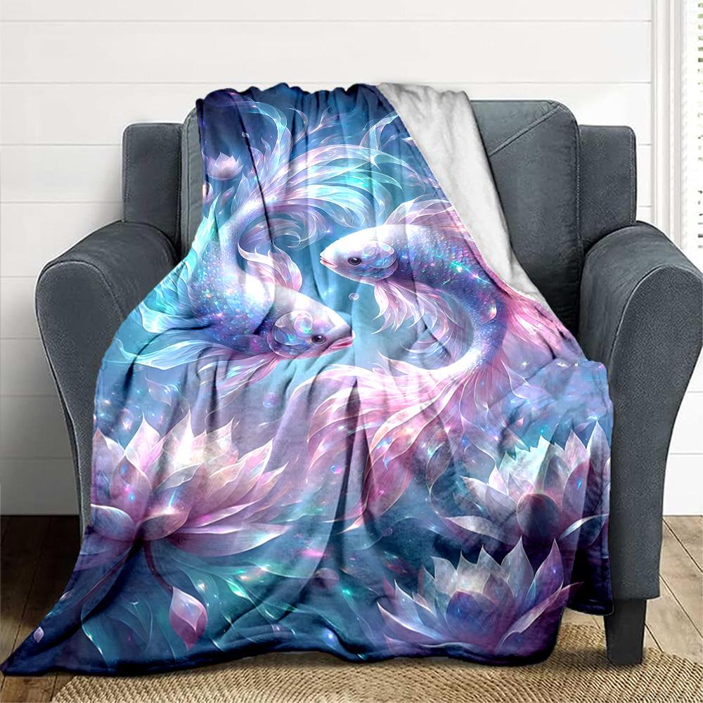 1pc Fantasy Fish Artwork Blanket Lightweight Flannel Blanket Throw Blanket For Sofa, Bed, Travel, Camping, Livingroom, Office yy251015102 75x90cm
1pc Fantasy Fish Artwork Blanket Lightweight Flannel Blanket Throw Blanket For Sofa, Bed, Travel, Camping, Livingroom, Office yy251015102 75x90cm