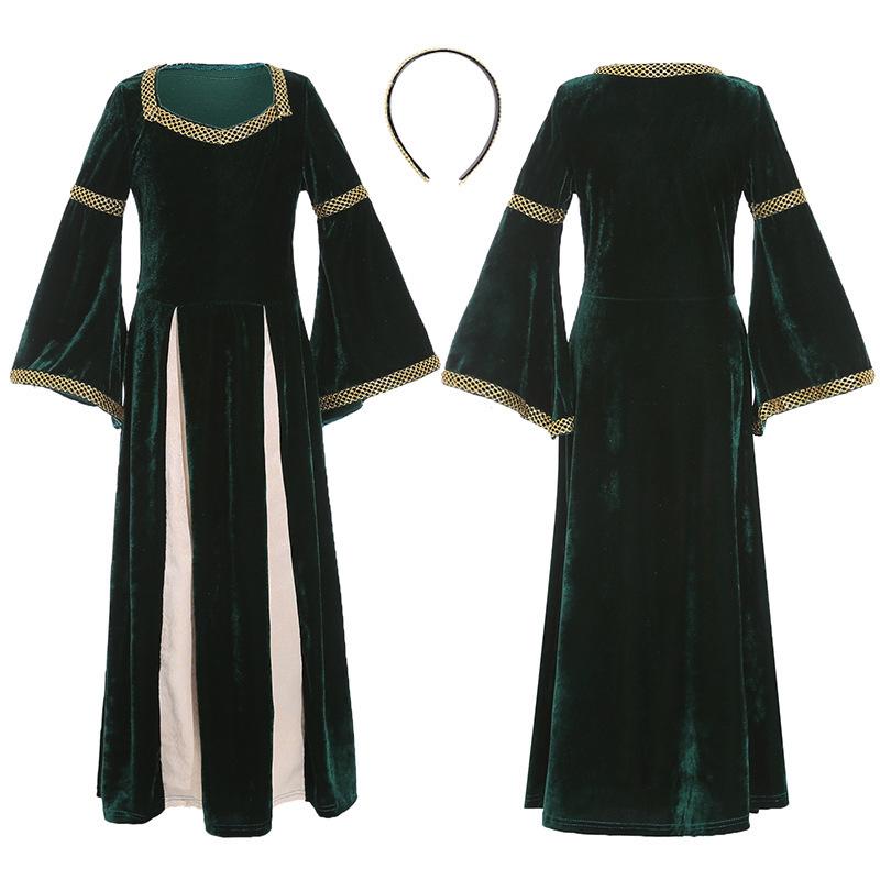 Medieval Girls Court Style Bell Sleeve Long Dress for Stage Performance Small
Medieval Girls Court Style Bell Sleeve Long Dress for Stage Performance Small