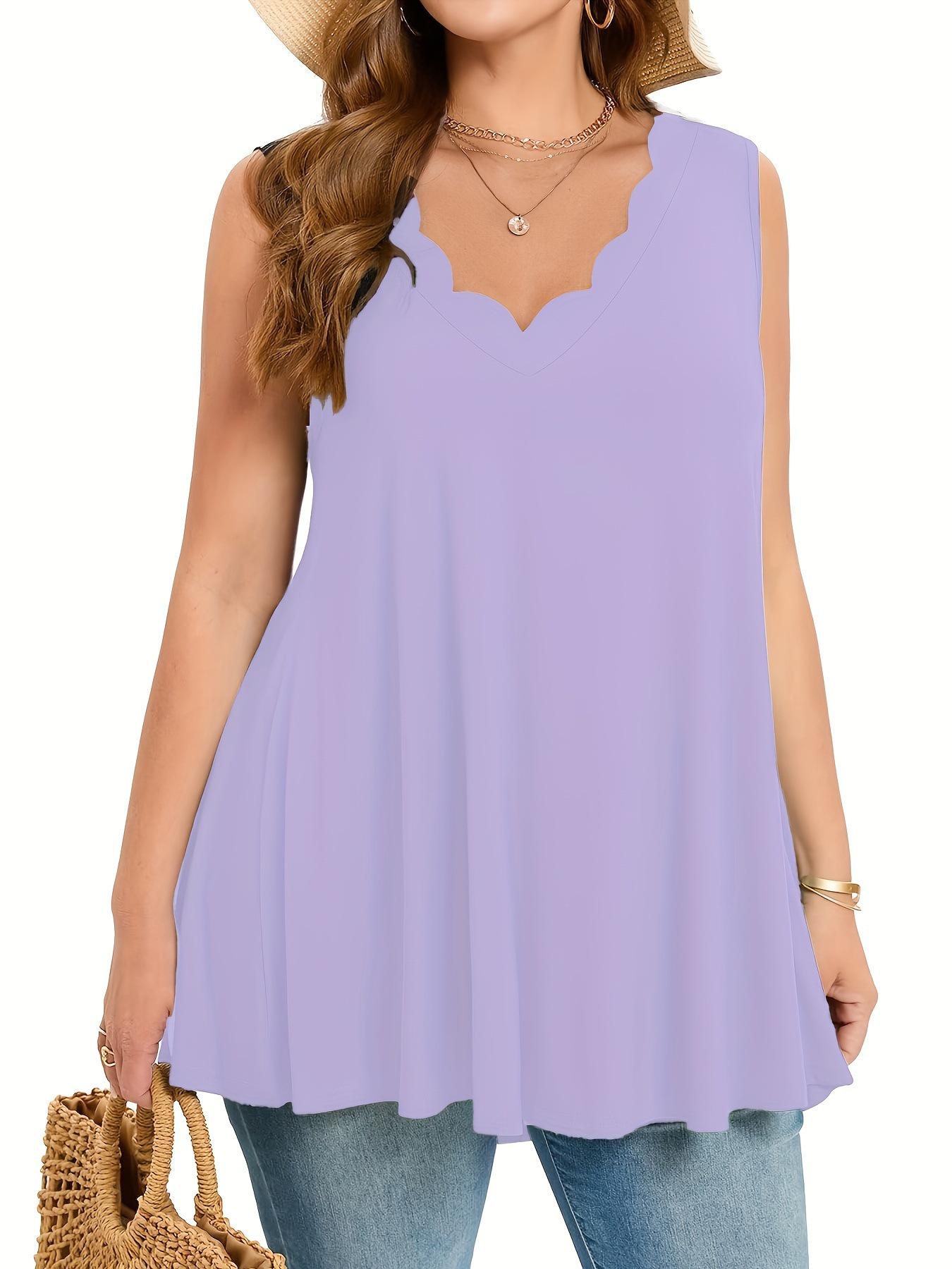 2026 European & American Plus Size Women s Solid V-neck Scalloped Sleeveless Vest 3XL лаванда фіолетовий колір
2026 European & American Plus Size Women s Solid V-neck Scalloped Sleeveless Vest 3XL лаванда фіолетовий колір