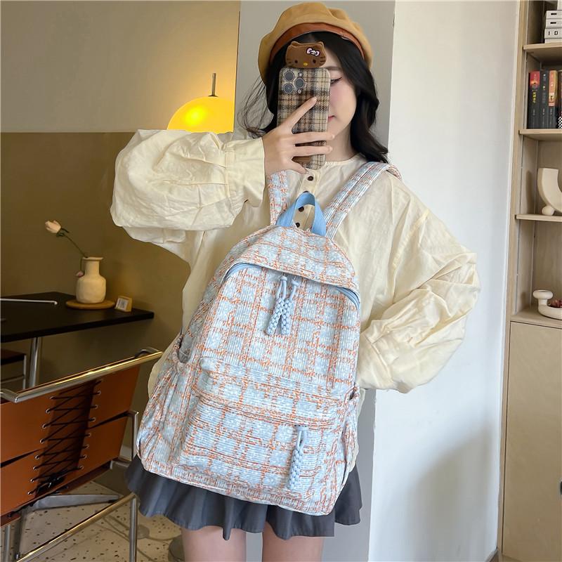 Japanese-Style Plaid Backpack: Large Capacity for Junior/High School Students синий
Japanese-Style Plaid Backpack: Large Capacity for Junior/High School Students синий