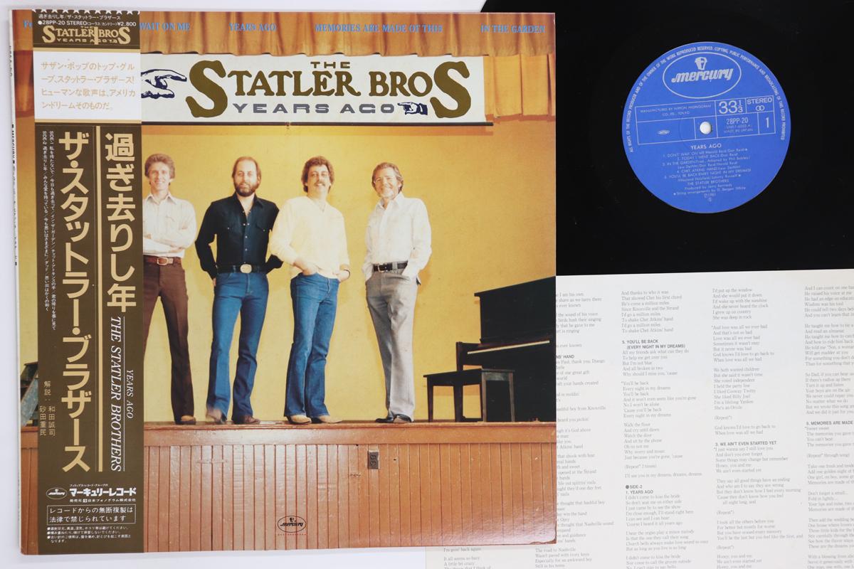 LP Record STATLER BROTHERS Years Ago 28PP20 MERCURY 1981 Japan Obi CountryFolk Used
LP Record STATLER BROTHERS Years Ago 28PP20 MERCURY 1981 Japan Obi CountryFolk Used