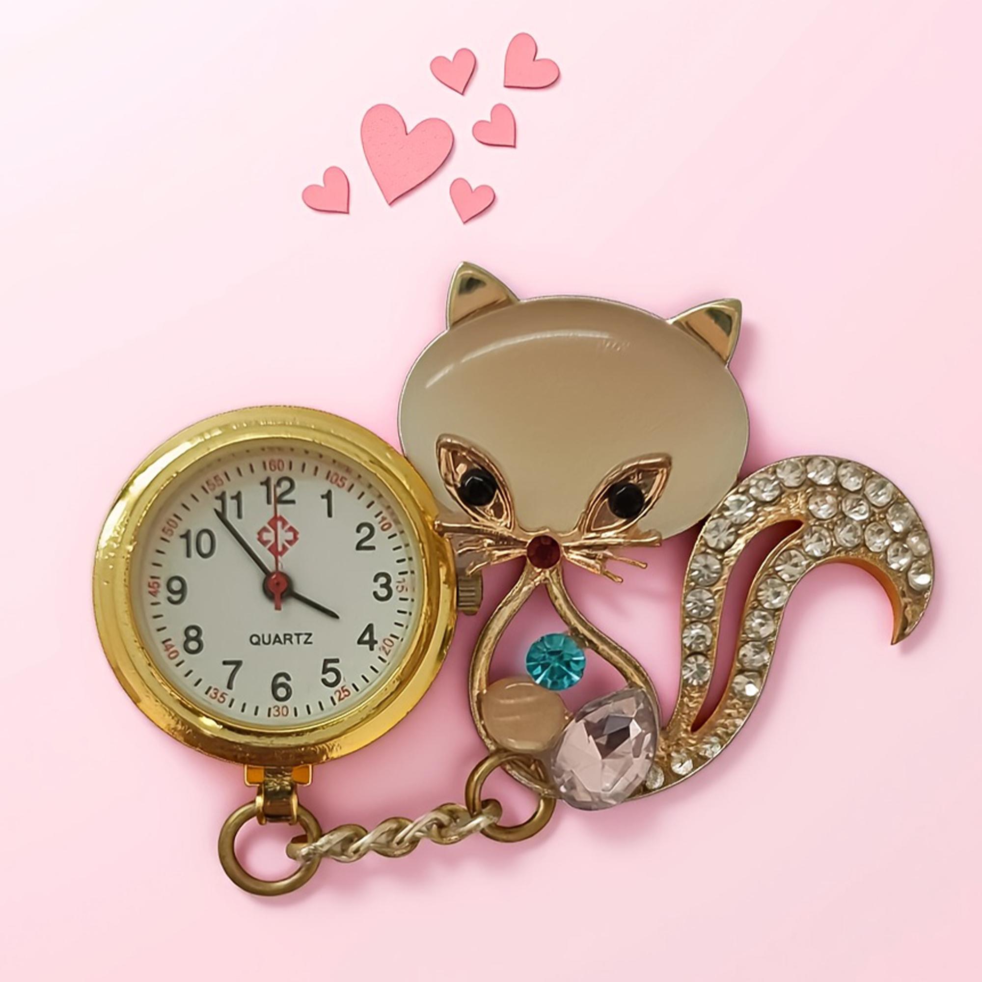 1pc Cartoon Kitten Nurse Watch Female Student Exam Chest Watch Pocket Watch Male Clip Simple Cute Girl Hanging Watch золотой
1pc Cartoon Kitten Nurse Watch Female Student Exam Chest Watch Pocket Watch Male Clip Simple Cute Girl Hanging Watch золотой