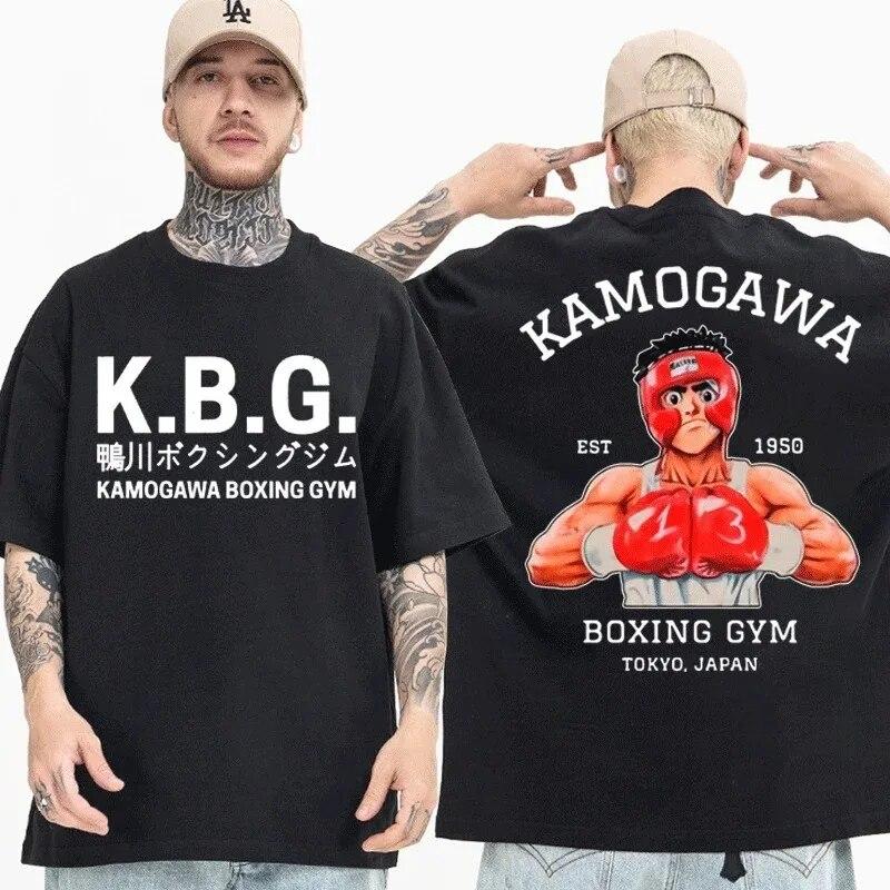 Хлопковая футболка унисекс для спортзала, аниме Hajime No Ippo Kamogawa, боксерская футболка Makunouchi Takamura KGB с рисунком, уличная одежда в стиле Харадзюку
Хлопковая футболка унисекс для спортзала, аниме Hajime No Ippo Kamogawa, боксерская футболка Makunouchi Takamura KGB с рисунком, уличная одежда в стиле Харадзюку