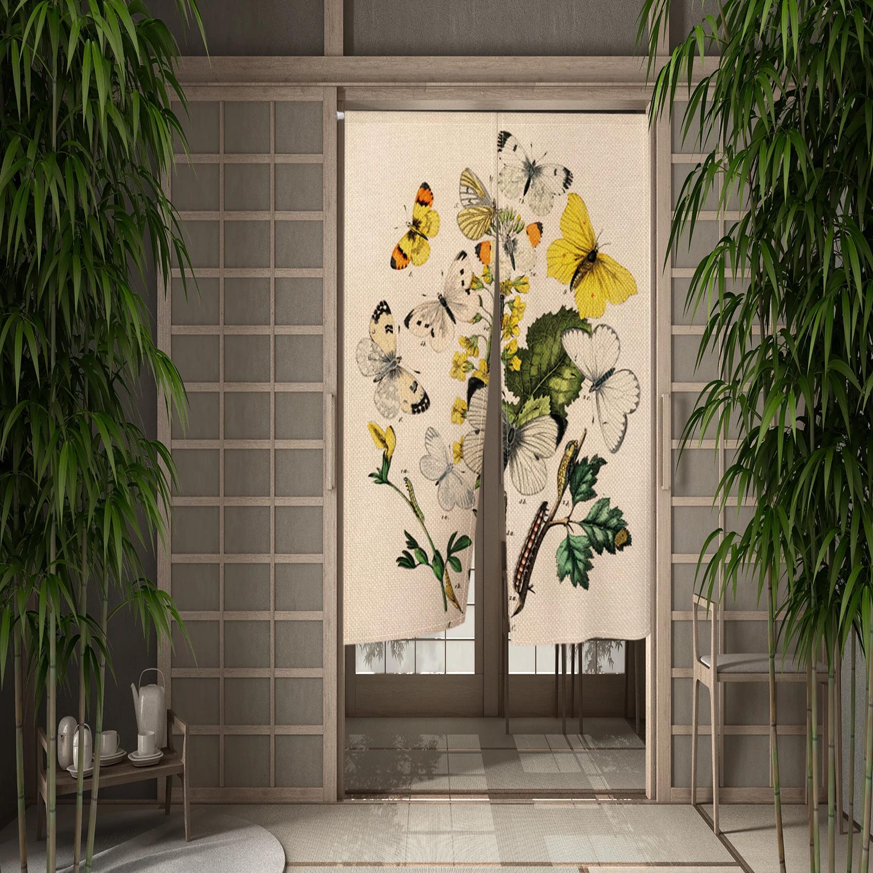 Japanese Door Curtain Butterfly Printed Partition Bedroom Kitchen Doorway Decorative Drap Florist Entrance Noren Hanging Curtain W60H190(CM)-1 Pcs
Japanese Door Curtain Butterfly Printed Partition Bedroom Kitchen Doorway Decorative Drap Florist Entrance Noren Hanging Curtain W60H190(CM)-1 Pcs