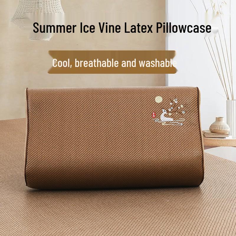 Summer Rattan Latex Pillowcase with Cooling Ice Silk for Memory Foam Pillows 45x27cm (Cover only)
Summer Rattan Latex Pillowcase with Cooling Ice Silk for Memory Foam Pillows 45x27cm (Cover only)