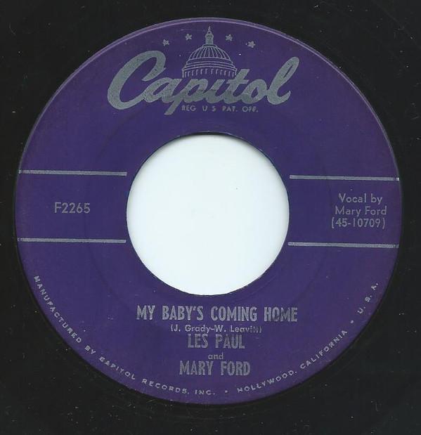 7-дюймовая пластинка LES PAUL & MARY FORD / LES PAUL - My Baby s Coming Home F2265 Capitol Records US Джаз Б/У
7-дюймовая пластинка LES PAUL & MARY FORD / LES PAUL - My Baby s Coming Home F2265 Capitol Records US Джаз Б/У