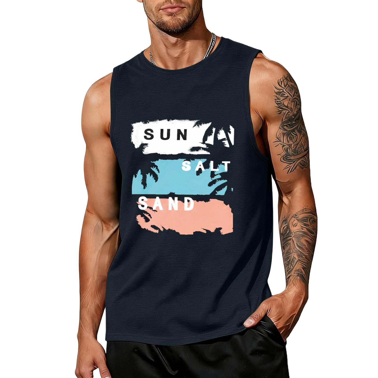 Men’s Sleeveless Tank Top Crew Neck Casual Muscle Shirt Relaxed Fit Soft Fabric Beach Graphic Print Sun XXL Темно-синій
Men’s Sleeveless Tank Top Crew Neck Casual Muscle Shirt Relaxed Fit Soft Fabric Beach Graphic Print Sun XXL Темно-синій