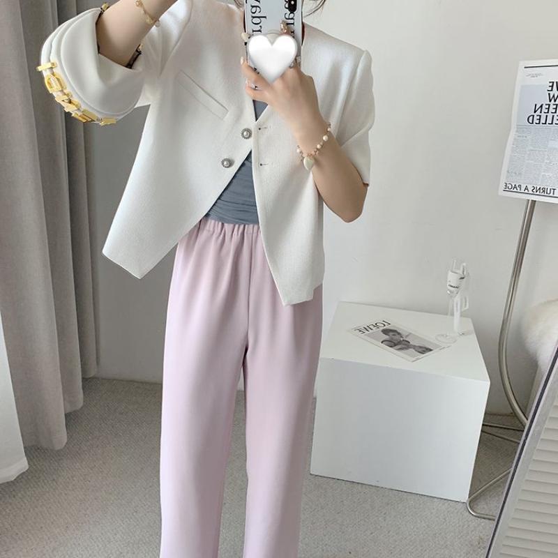 Short-sleeved Blazer Women s Thin Summer Commuting V-neck Short Suit S білий
Short-sleeved Blazer Women s Thin Summer Commuting V-neck Short Suit S білий