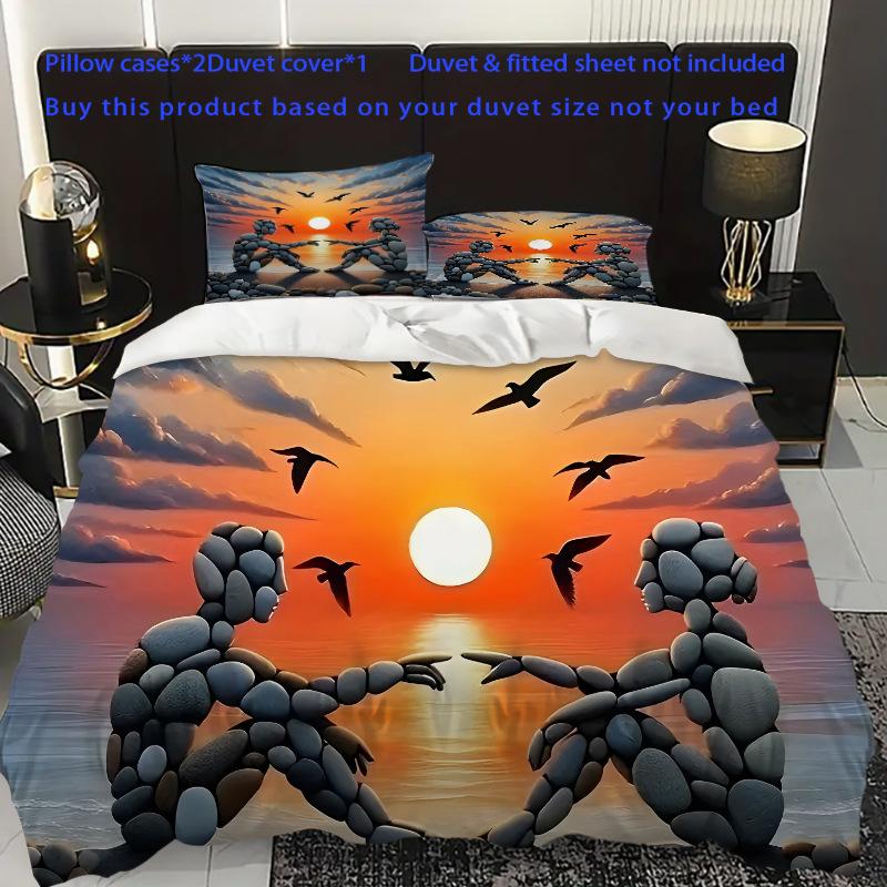 Three-Piece Print Giant Love 3D Digital Quilt Cover Pillowcase Bedding 135cm * 200cm (three-piece set)
Three-Piece Print Giant Love 3D Digital Quilt Cover Pillowcase Bedding 135cm * 200cm (three-piece set)