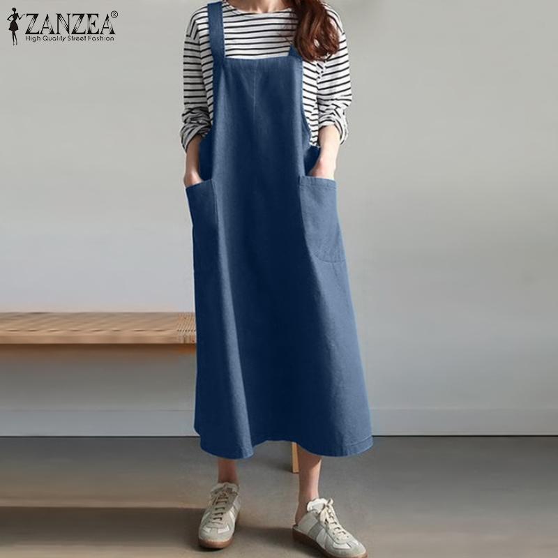 ZANZEA Women Casual Square Neck Loose Summer Sleeveless Dress 4XL темно-синього кольору
ZANZEA Women Casual Square Neck Loose Summer Sleeveless Dress 4XL темно-синього кольору