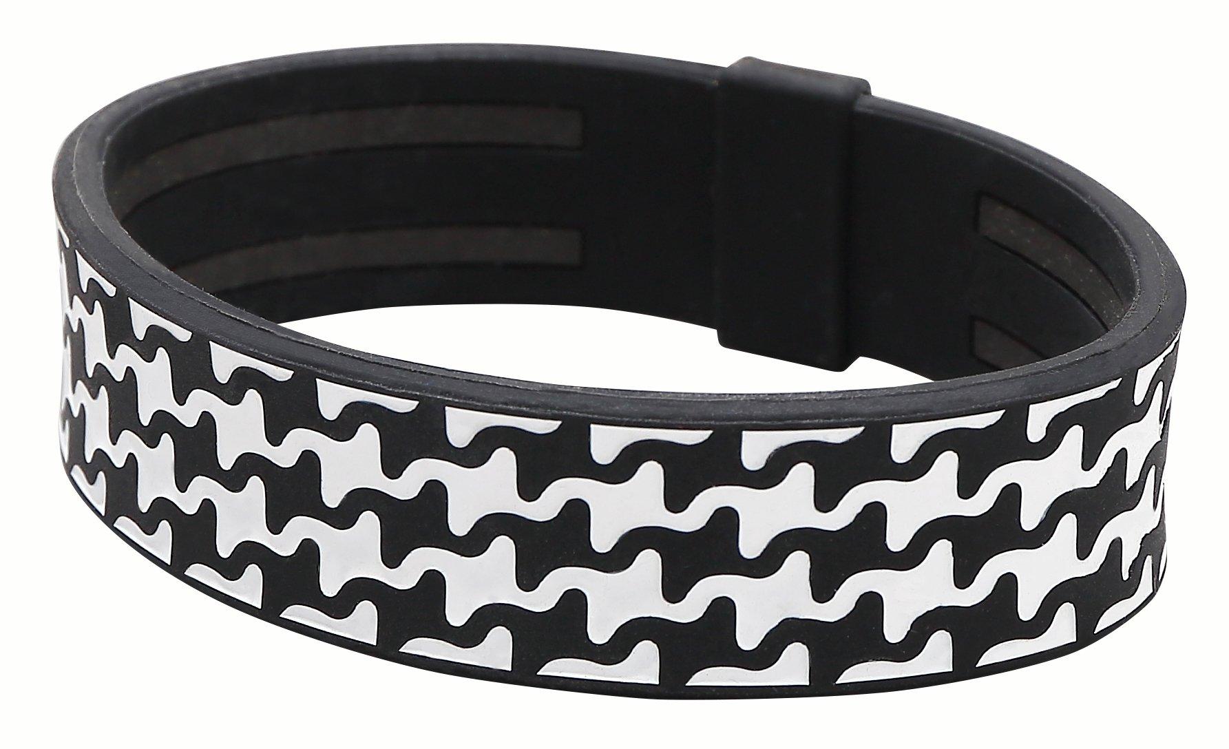 Phiten RAKUWA Bracelet S, Silicone, Houndstooth Pattern, Black/White, 17cm
Phiten RAKUWA Bracelet S, Silicone, Houndstooth Pattern, Black/White, 17cm