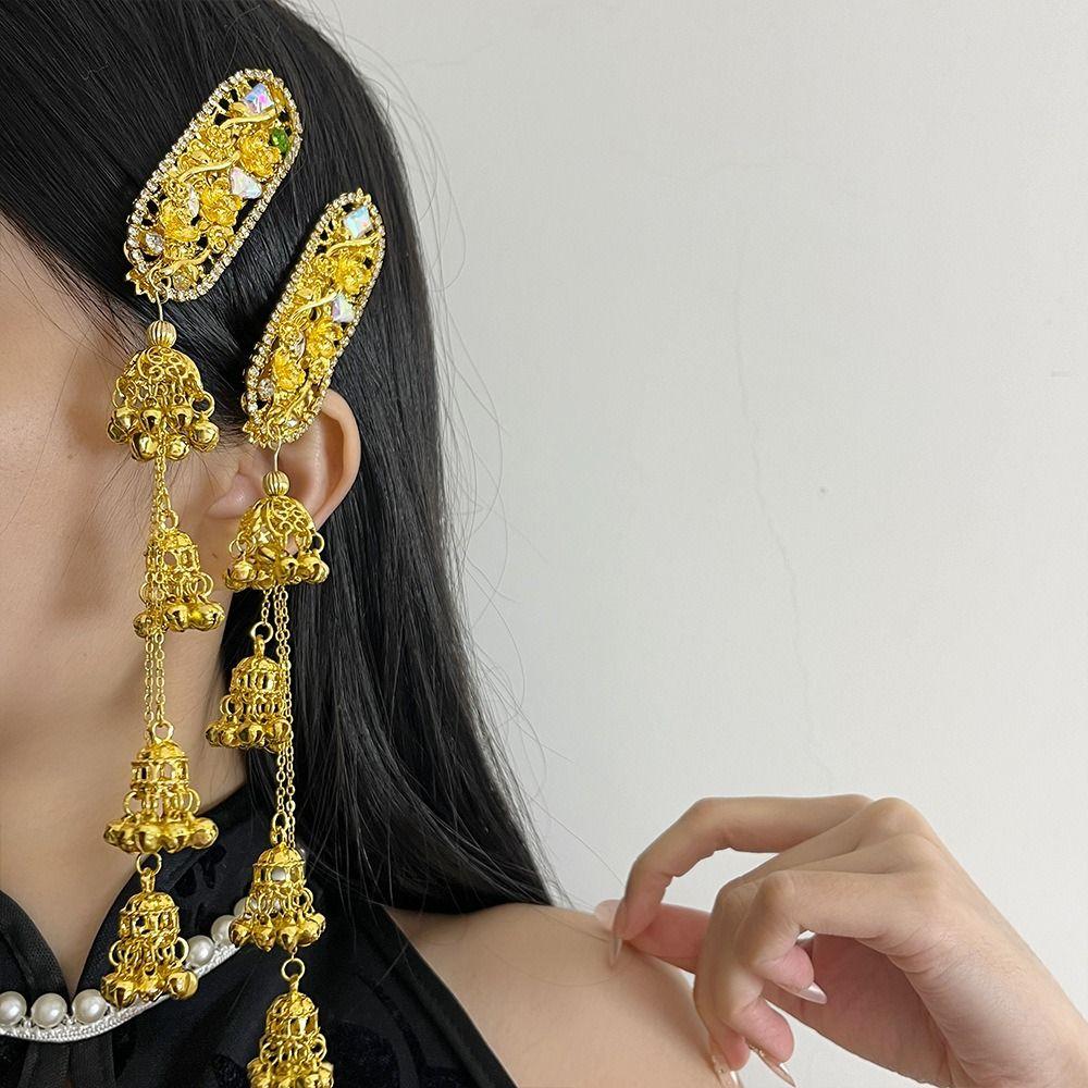 Crystal Ethnic Style Hair Hoop Vintage Chinese Style Side Clip Tassel Bell Hair Clip Bride Style4
Crystal Ethnic Style Hair Hoop Vintage Chinese Style Side Clip Tassel Bell Hair Clip Bride Style4