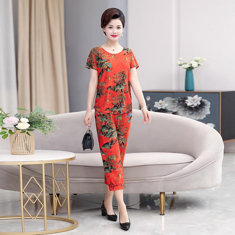 Модный летний костюм-двойка для женщин старшего возраста - с коротким рукавом, легкий, омолаживающий костюм XL (95-110 lbs) красный
Модный летний костюм-двойка для женщин старшего возраста - с коротким рукавом, легкий, омолаживающий костюм XL (95-110 lbs) красный