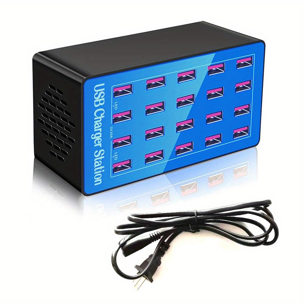 Зарядная станция Multi-One USB 20A, многопортовое зарядное устройство USB для зарядки смартфонов, планшетов и других USB-устройств/20 портов 100 Вт European standard синий
Зарядная станция Multi-One USB 20A, многопортовое зарядное устройство USB для зарядки смартфонов, планшетов и других USB-устройств/20 портов 100 Вт European standard синий