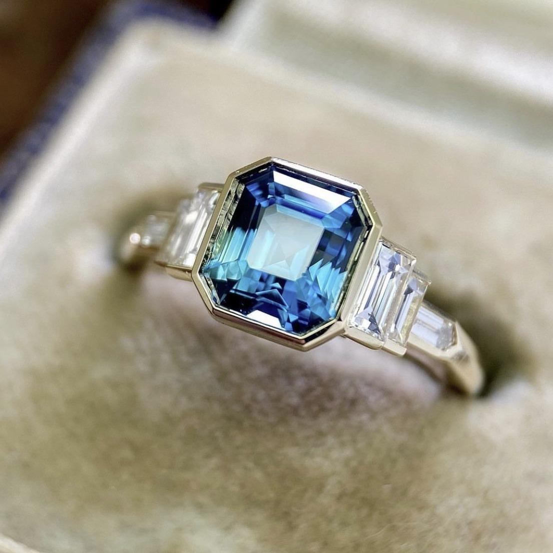 Gorgeous Square Geometry Gold Color Rings for Women Metal Inlaid Blue White Stones Ring Jewelry 11
Gorgeous Square Geometry Gold Color Rings for Women Metal Inlaid Blue White Stones Ring Jewelry 11