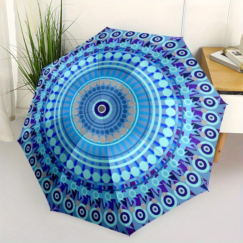 Blue Evil Eye Mandala Circular Design, Umbrella, Portable 3 Fold Compact Umbrella for Men & Women, Val
Blue Evil Eye Mandala Circular Design, Umbrella, Portable 3 Fold Compact Umbrella for Men & Women, Val