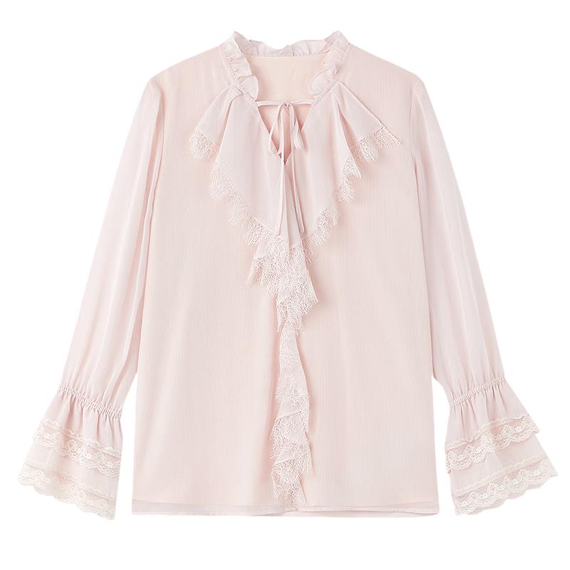 Women s Autumn 2025 Retro Elegant Lace-Trim Chiffon Blouse S
Women s Autumn 2025 Retro Elegant Lace-Trim Chiffon Blouse S