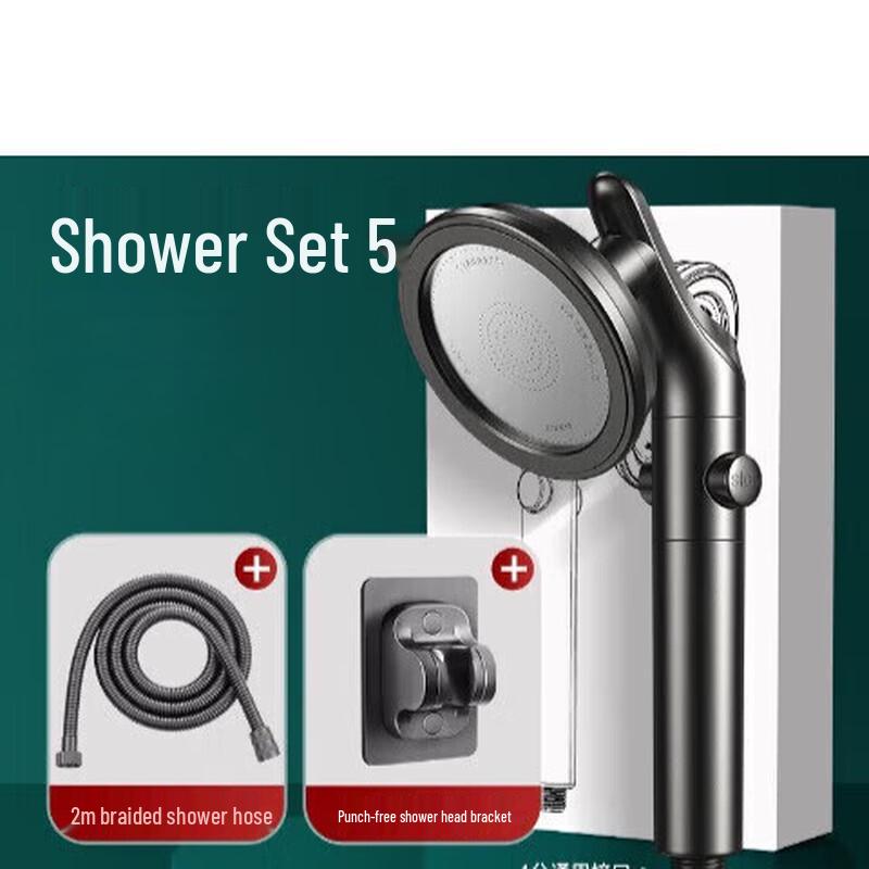 Mussel 5-Function Pressurized Shower Head Set
Mussel 5-Function Pressurized Shower Head Set