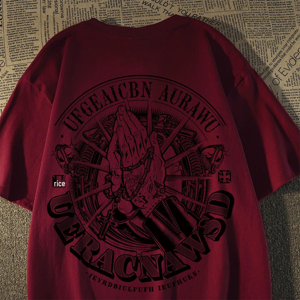 Unisex American Retro Bergamot Cotton T-Shirt - Plus Size, Loose Fit, High Street Style for Couples XL (Suggests 116-130 kg) вино красного
Unisex American Retro Bergamot Cotton T-Shirt - Plus Size, Loose Fit, High Street Style for Couples XL (Suggests 116-130 kg) вино красного