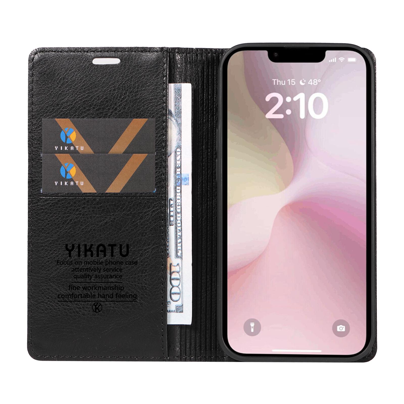 YIKATU YK-006 For iPhone 16e Case Wallet Leather Litchi Texture Magnetic Absorption Phone Cover Black
YIKATU YK-006 For iPhone 16e Case Wallet Leather Litchi Texture Magnetic Absorption Phone Cover Black