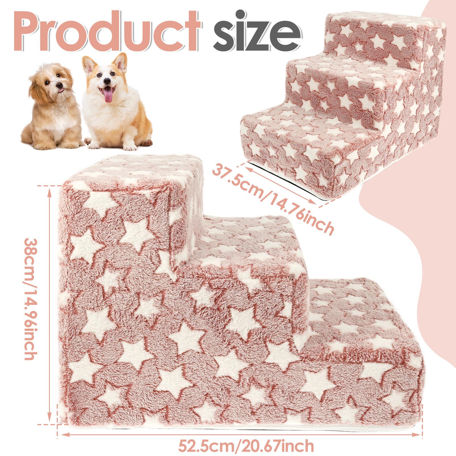 Pet Bedside Stairs 3 Steps Dog Ramp with Removable Washable Cover and Nonslip Bottom Star Pattern Cat Dog Pedals Pet Supplies
Pet Bedside Stairs 3 Steps Dog Ramp with Removable Washable Cover and Nonslip Bottom Star Pattern Cat Dog Pedals Pet Supplies