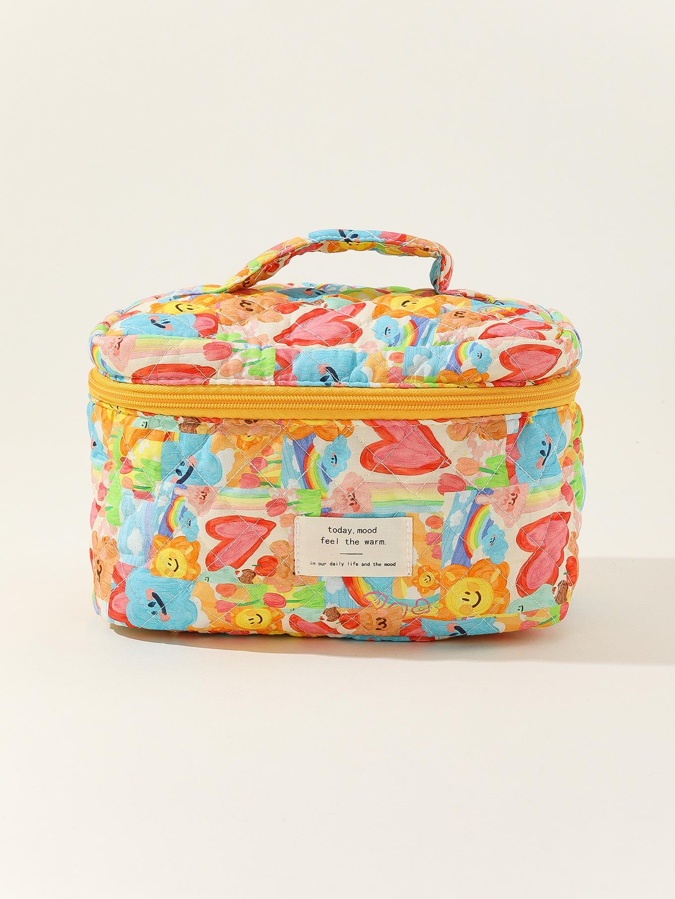 Сумка великої місткості Косметичка в смужку в горошок для зберігання Портативна стьобана бавовна Мила квітка Ins Travel Student
Сумка великої місткості Косметичка в смужку в горошок для зберігання Портативна стьобана бавовна Мила квітка Ins Travel Student