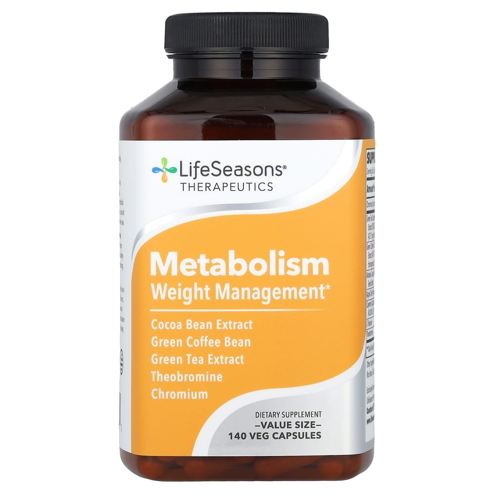 LifeSeasons Metabolism Weight Management Veggie Capsules, 140 Counts 140 pcs - 1 ea
LifeSeasons Metabolism Weight Management Veggie Capsules, 140 Counts 140 pcs - 1 ea