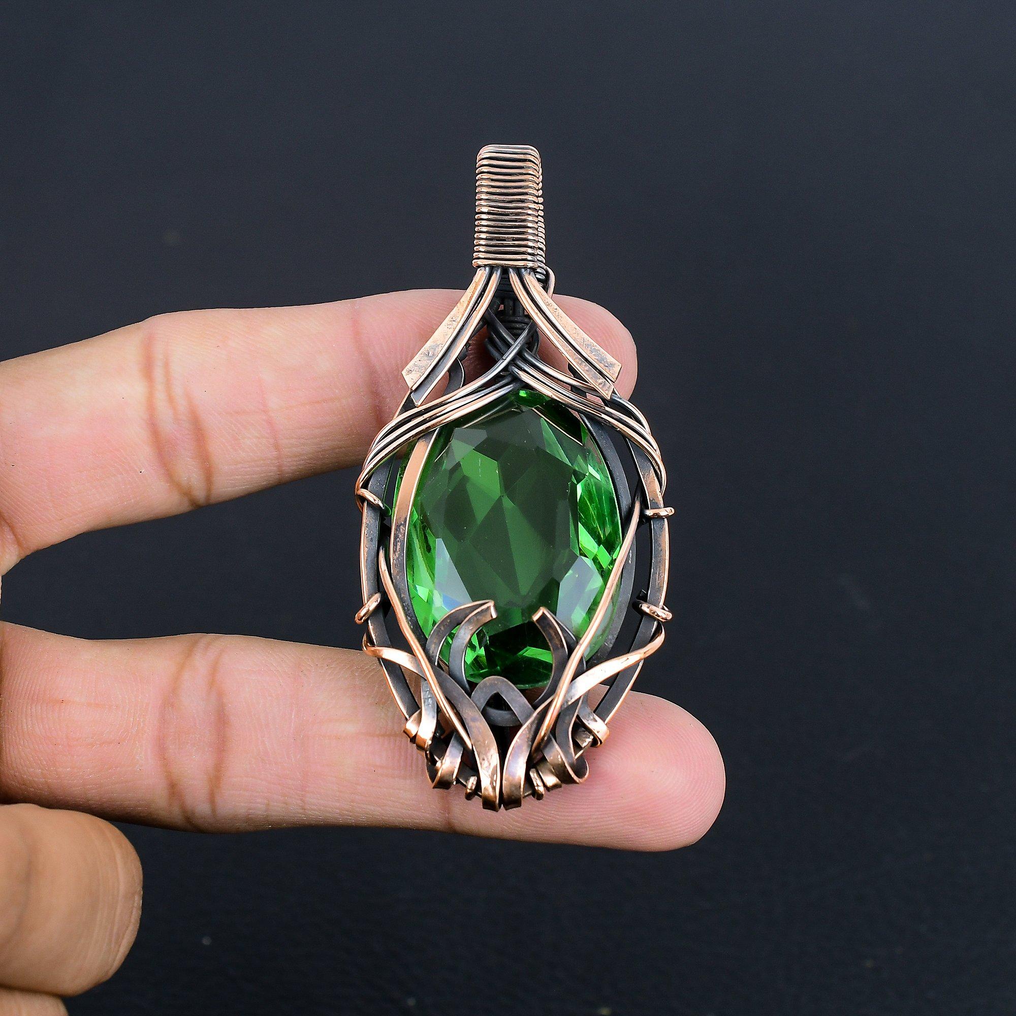Tsavorite Pendant, 999 Copper Wire Wrapped Gemstone Jewelry, Handmade Amazing Pendant, For Thanksgiving 2.55 Inches
Tsavorite Pendant, 999 Copper Wire Wrapped Gemstone Jewelry, Handmade Amazing Pendant, For Thanksgiving 2.55 Inches