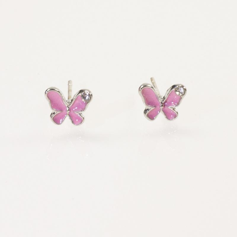 Silver Needle Diamond Butterfly Pink Oil Earrings New Trendy Stud Earrings Niche Sweet Design Earrings срібний
Silver Needle Diamond Butterfly Pink Oil Earrings New Trendy Stud Earrings Niche Sweet Design Earrings срібний