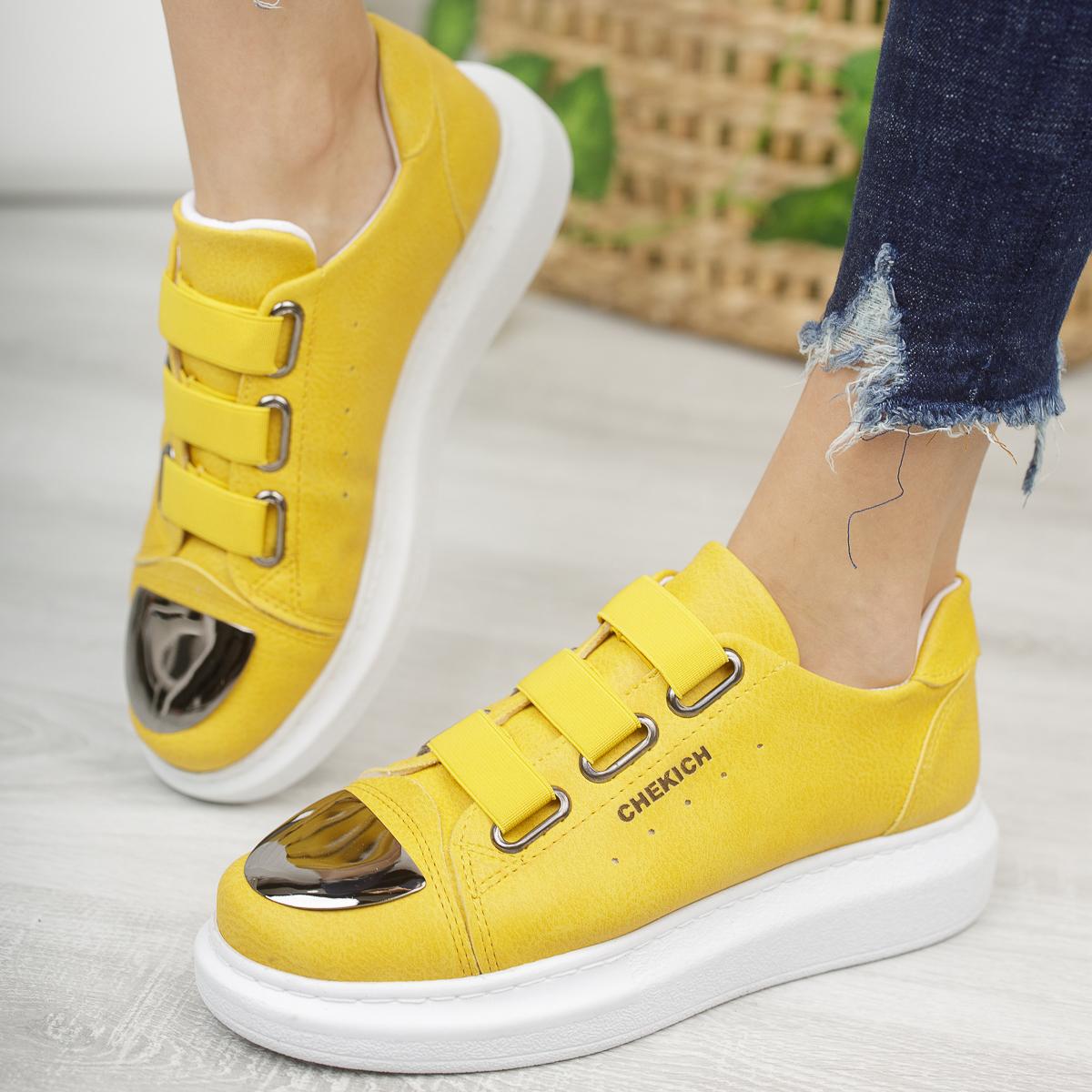 Женские желтые кроссовки Chekich, зеркальные, удобные, 2023, модные, стильные, для ходьбы, и качественная модная обувь на высокой подошве. дышащий
Женские желтые кроссовки Chekich, зеркальные, удобные, 2023, модные, стильные, для ходьбы, и качественная модная обувь на высокой подошве. дышащий