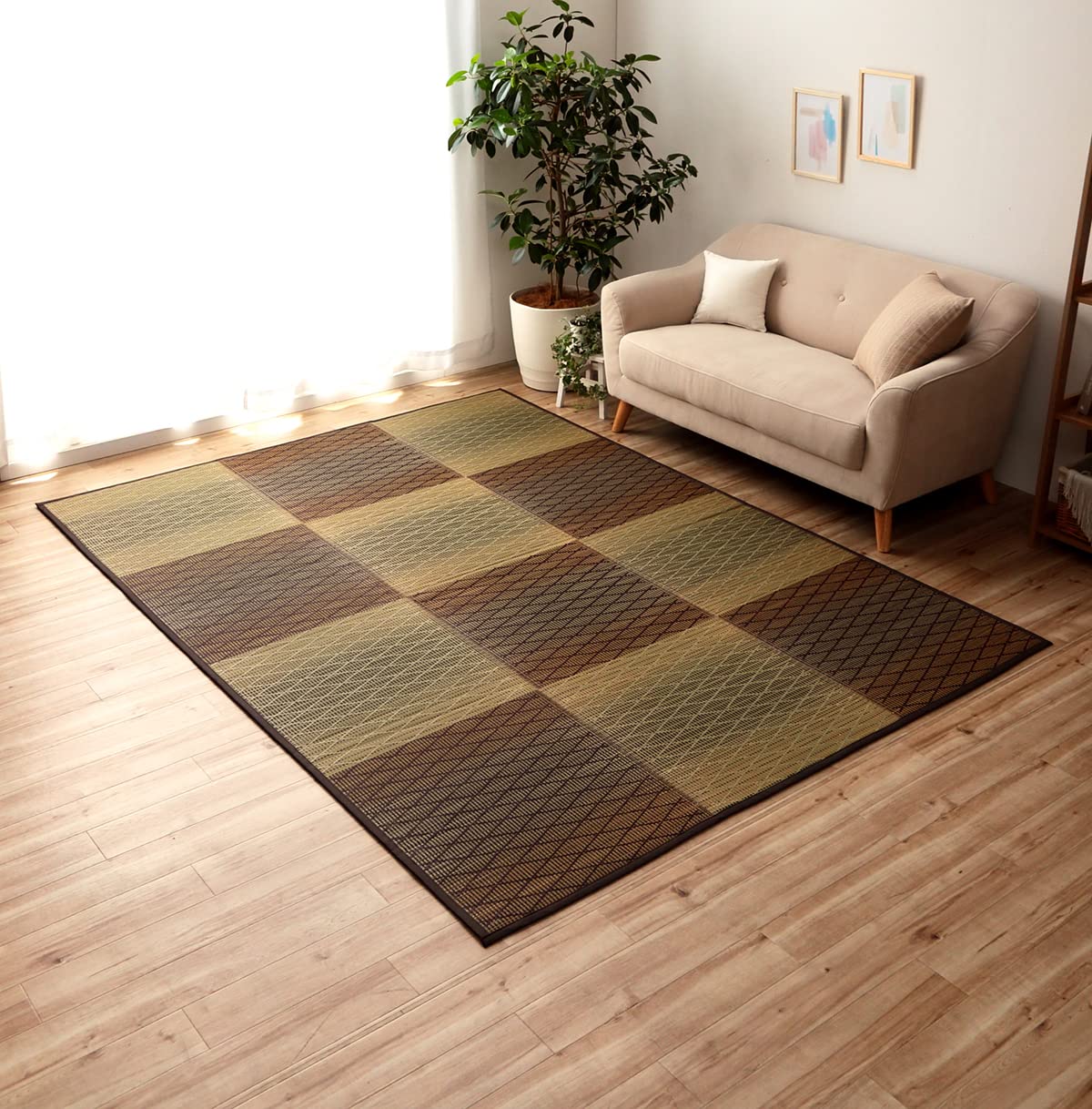 Ikehiko Corporation Igusa Rug Carpet Tatami Note Rectangle FX Diamond Brown Approximately 190 x 250 cm Geometric Pattern Humidity Regulating Effect
Ikehiko Corporation Igusa Rug Carpet Tatami Note Rectangle FX Diamond Brown Approximately 190 x 250 cm Geometric Pattern Humidity Regulating Effect