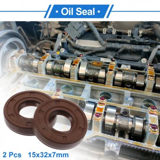 Oil Seal Seal Ring Rotary Shaft Seal FKM Rubber 15x32x7mm Brown 2 Pcs
Oil Seal Seal Ring Rotary Shaft Seal FKM Rubber 15x32x7mm Brown 2 Pcs