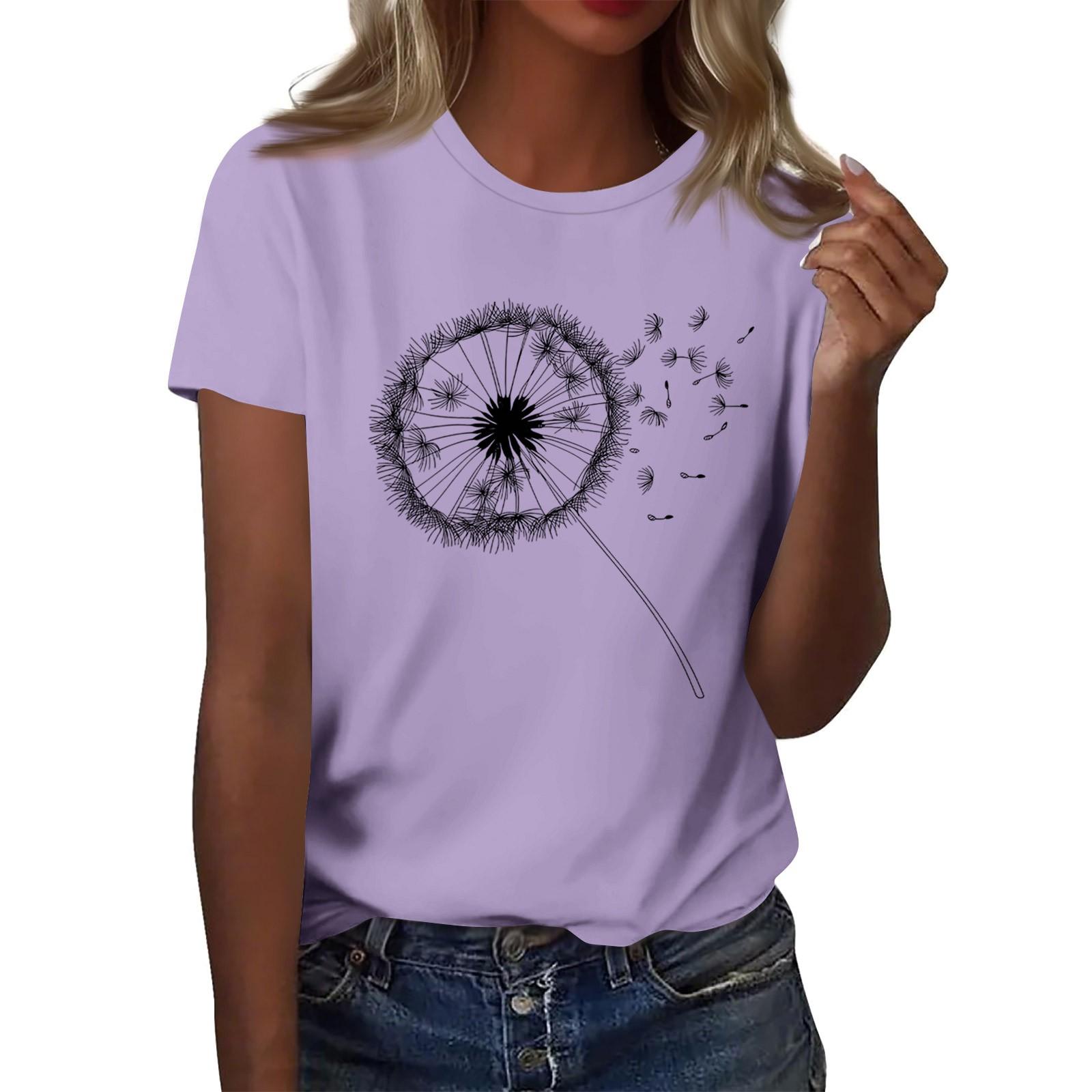 Жіноча модна повсякденна футболка з принтом і круглим вирізом з короткими рукавами Топ Футболка Топ XL фіолетовий
Жіноча модна повсякденна футболка з принтом і круглим вирізом з короткими рукавами Топ Футболка Топ XL фіолетовий