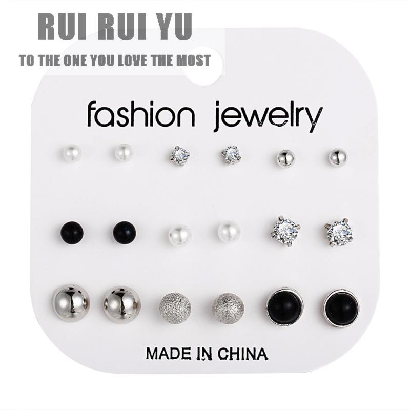 RUI RUI YU 9 пар мужских и женских серег из сплава, креативный комплект жемчужных серег в стиле ретро
RUI RUI YU 9 пар мужских и женских серег из сплава, креативный комплект жемчужных серег в стиле ретро