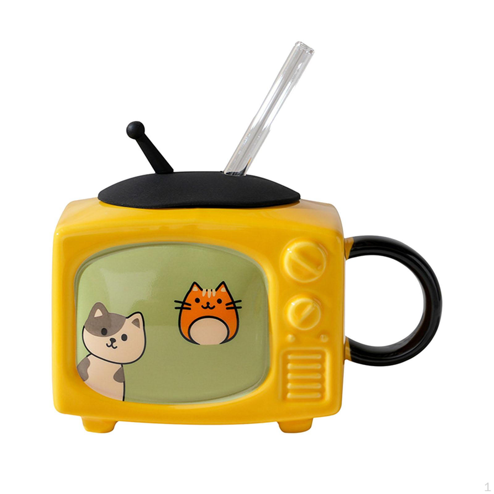 -Кофейная чашка, утренний напиток в стиле ретро, молочный чай, кофейная чашка для обеда темно-желтого