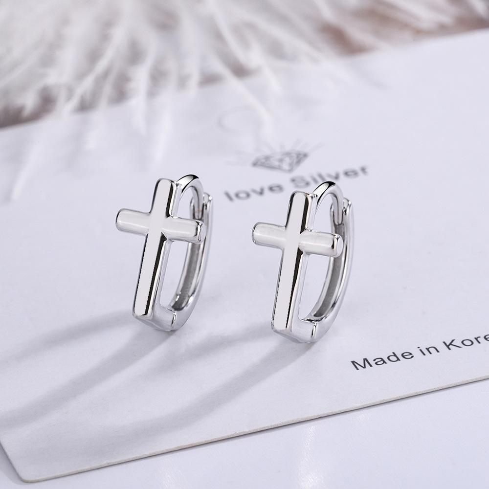 925 Sterling Silver Korean Cross Hoop Earring Simple Ins Sweet Female Earrings for Women Wedding Party Jewelry Gift Jklfjda срібний
925 Sterling Silver Korean Cross Hoop Earring Simple Ins Sweet Female Earrings for Women Wedding Party Jewelry Gift Jklfjda срібний