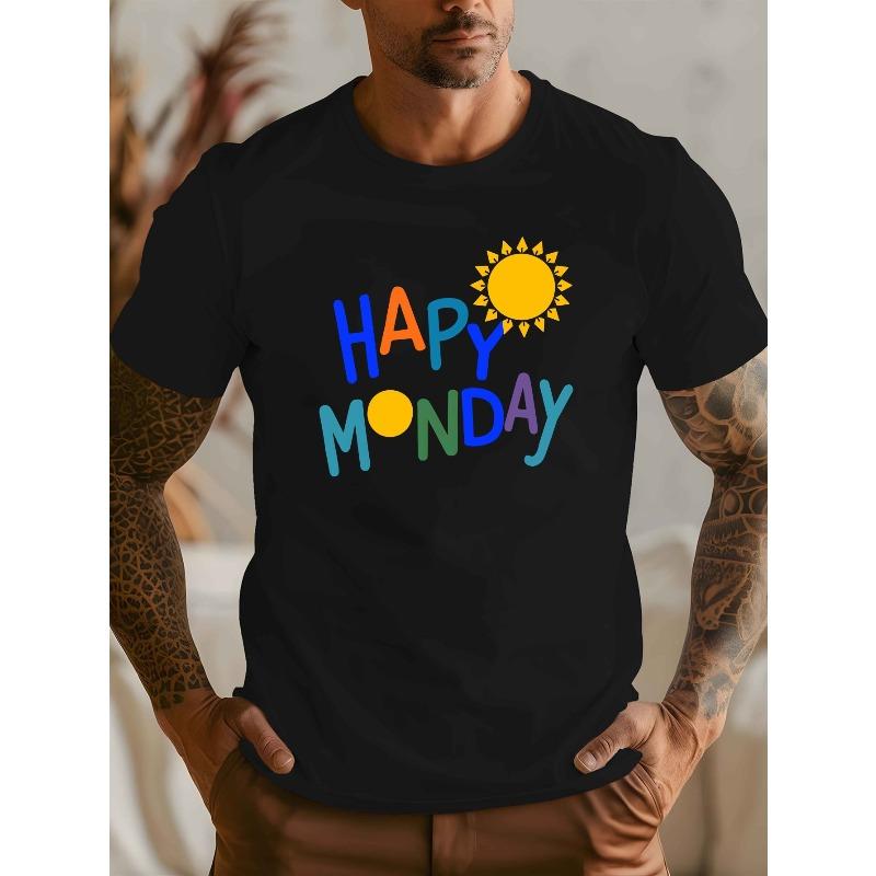 European Size Happy Monday! Check Out This Trendy Short-Sleeved Men S T-Shirt for Summer, Featuring a Stylish Print.Versatile And Breathable Top 4XL чорний
European Size Happy Monday! Check Out This Trendy Short-Sleeved Men S T-Shirt for Summer, Featuring a Stylish Print.Versatile And Breathable Top 4XL чорний
