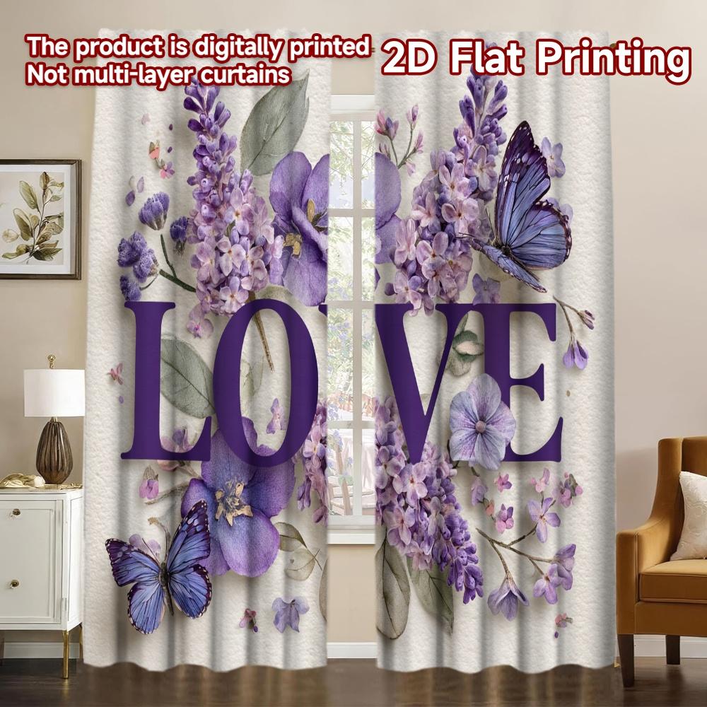 Set Of 2 Contemporary Flat Printing Love Bloom Design Popular Curtains Prints Holiday Suitable Curtain With Light Filtering Polyester W100*H70(CM)-Hooks&2PCS
Set Of 2 Contemporary Flat Printing Love Bloom Design Popular Curtains Prints Holiday Suitable Curtain With Light Filtering Polyester W100*H70(CM)-Hooks&2PCS