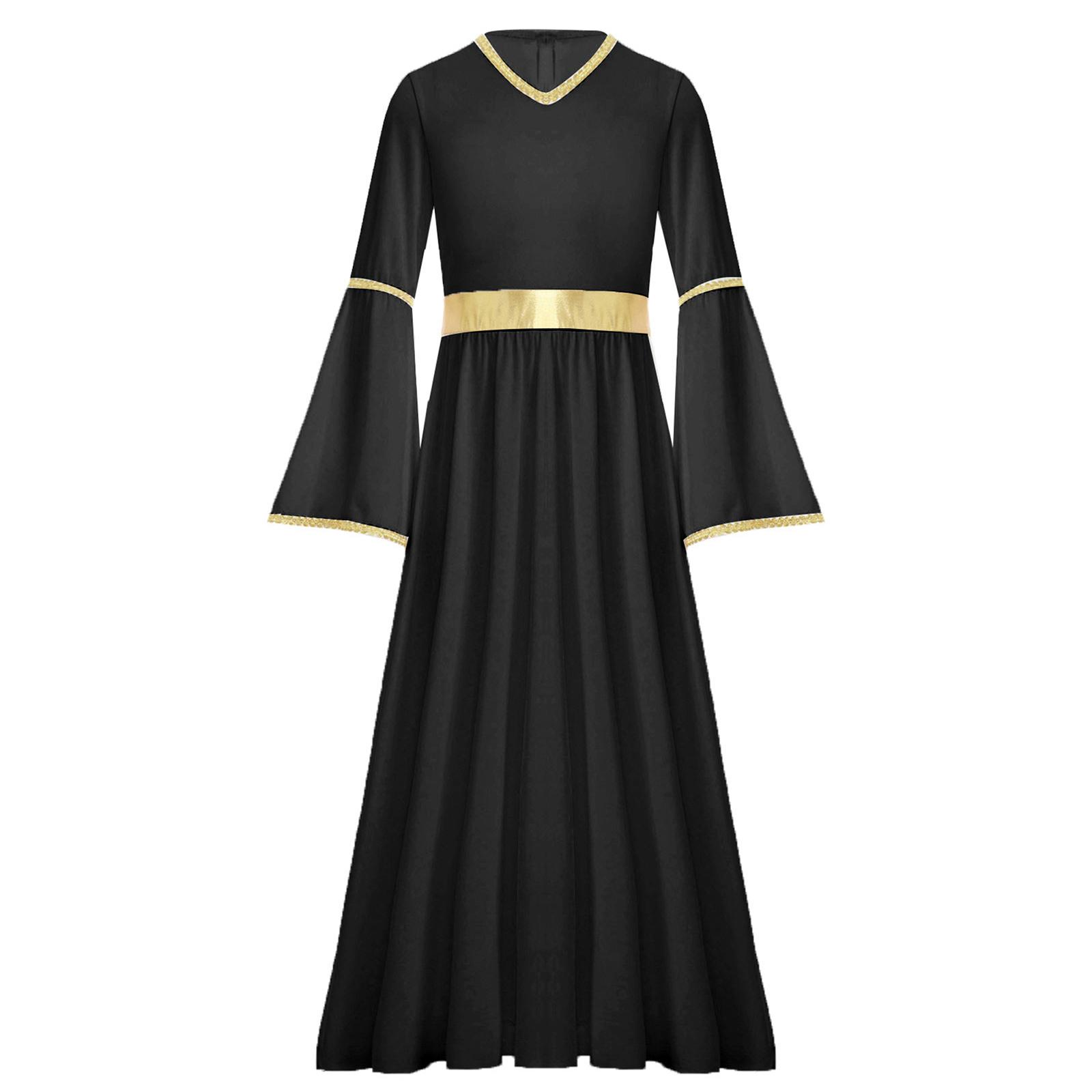 Girls Angel Cosplay Dress Long Sleeve Gold Trim Patchwork Gown Stage Performance Costume 5-6 Years чорний
Girls Angel Cosplay Dress Long Sleeve Gold Trim Patchwork Gown Stage Performance Costume 5-6 Years чорний