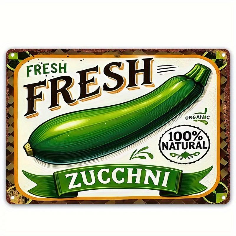 1pc Vintage Fresh Zucchini Tin Sign - 8x12 Inch Rustic Metal Wall Art with Vegetable Design, Farmhouse Kitchen & Garden Decor, No Electricity Needed, 30*20cm
1pc Vintage Fresh Zucchini Tin Sign - 8x12 Inch Rustic Metal Wall Art with Vegetable Design, Farmhouse Kitchen & Garden Decor, No Electricity Needed, 30*20cm