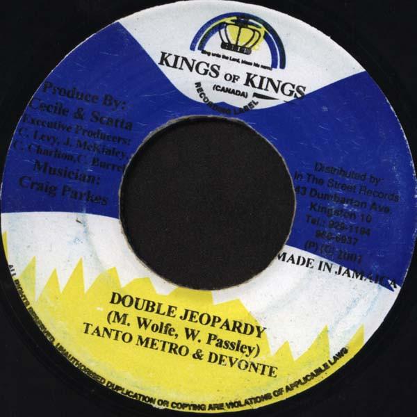 7inch Record TANTO METRO & DEVONTE - Double Jeopardy NONE Kings of Kings 2001 Jamaica Reggae, Ska & Dub Used
7inch Record TANTO METRO & DEVONTE - Double Jeopardy NONE Kings of Kings 2001 Jamaica Reggae, Ska & Dub Used