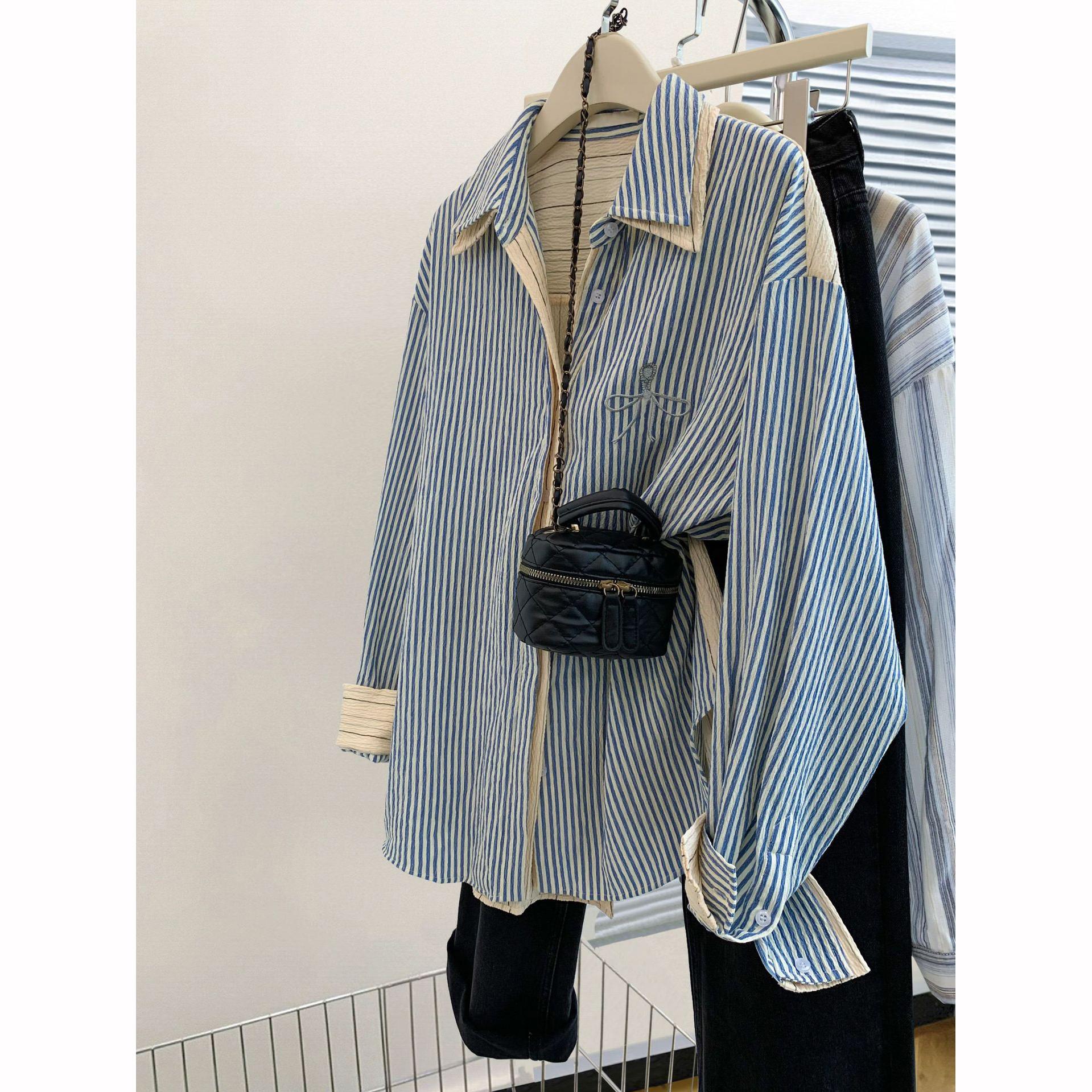 Spring Autumn Striped Two Piece Shirt Women Korean High End Loose Casual Long Sleeved Shirt XXL синий
Spring Autumn Striped Two Piece Shirt Women Korean High End Loose Casual Long Sleeved Shirt XXL синий