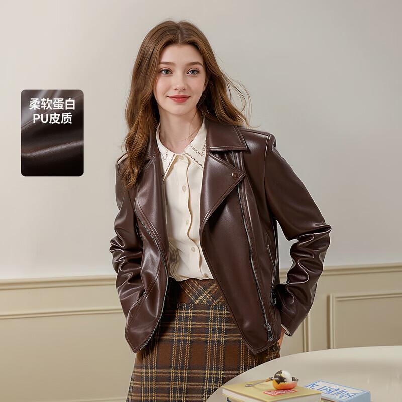 Qiusui Yiren Women s Retro Motorcycle Leather Jacket L
Qiusui Yiren Women s Retro Motorcycle Leather Jacket L