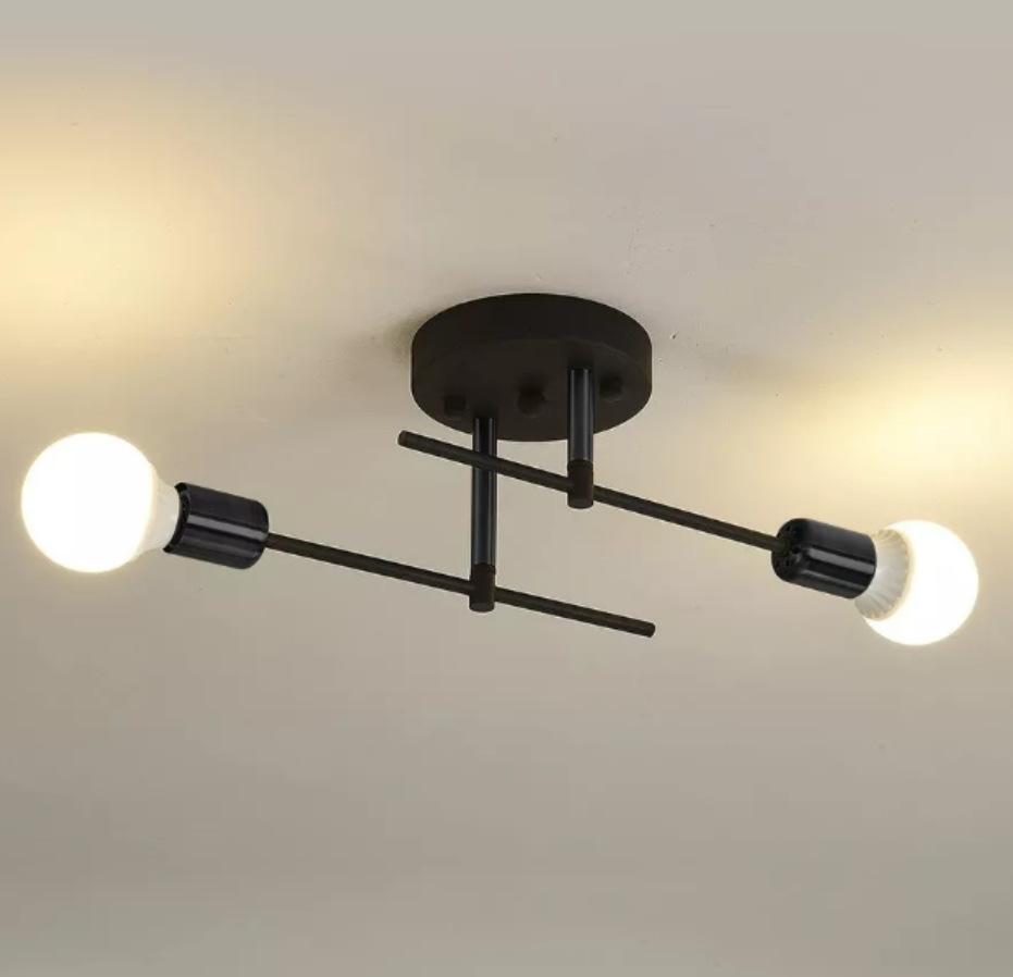 Скандинавский простой потолочный светильник для гостиной 2 лампы Современный потолочный светильник с длинным железным кронштейном для спальни, столовой, кухни E27 AC85-265v чёрный
Скандинавский простой потолочный светильник для гостиной 2 лампы Современный потолочный светильник с длинным железным кронштейном для спальни, столовой, кухни E27 AC85-265v чёрный