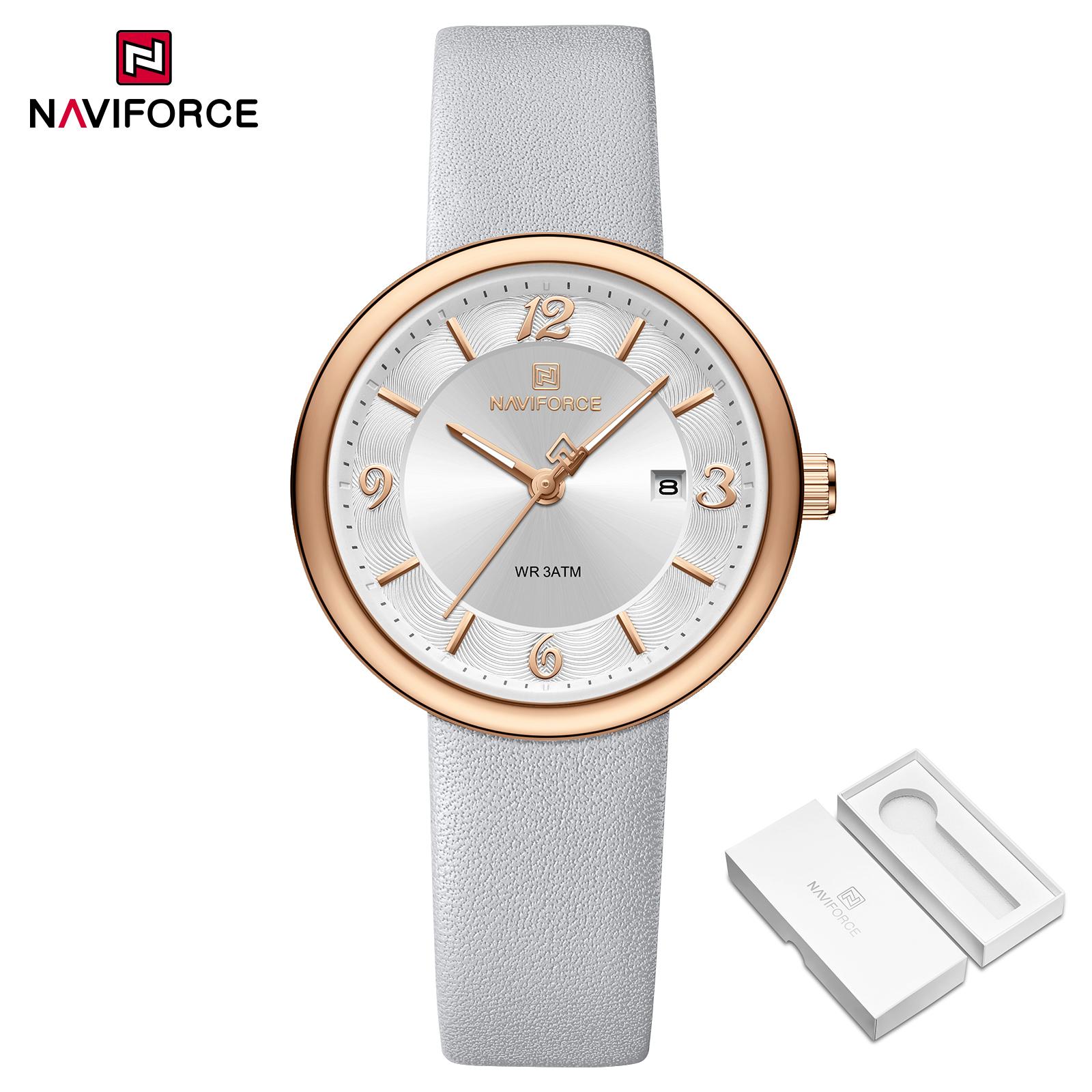 NAVIFORCE Original Women Simple Watch Calendar Luminous Pointer Leather Strap Waterproof 3ATM Lightweight Women Lady Quartz Watch Gift NF5076 серый
NAVIFORCE Original Women Simple Watch Calendar Luminous Pointer Leather Strap Waterproof 3ATM Lightweight Women Lady Quartz Watch Gift NF5076 серый