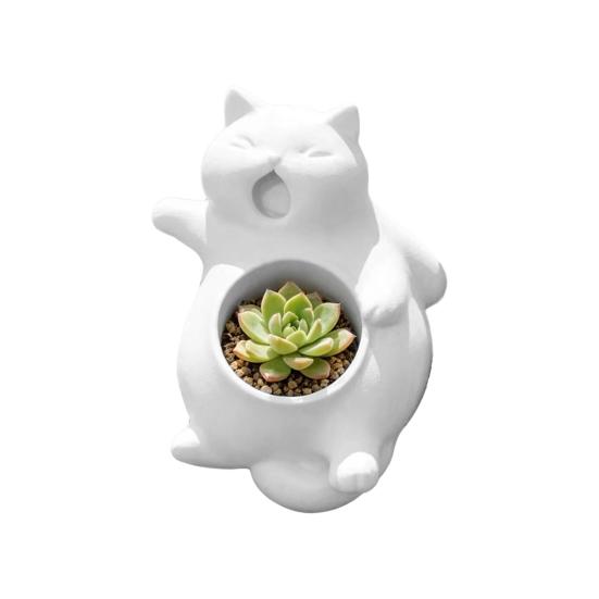 Flowerpot Yawning Cat Shape Integrated Molding Plant Pot Indoor Gardening Plant Holder Home Office Garden Healing Decor белый
Flowerpot Yawning Cat Shape Integrated Molding Plant Pot Indoor Gardening Plant Holder Home Office Garden Healing Decor белый