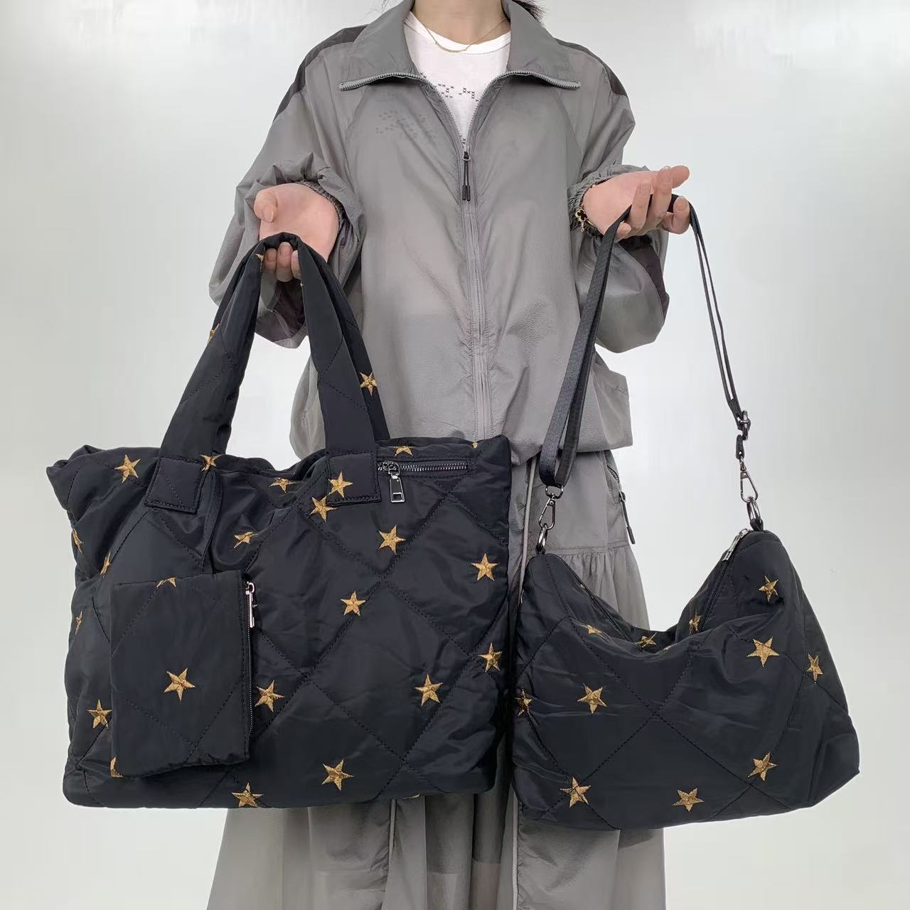 Women s Fashion Knitted Cotton Clothing Tote Bag 3-Piece Set Star Versatile Single Shoulder Handbag
Women s Fashion Knitted Cotton Clothing Tote Bag 3-Piece Set Star Versatile Single Shoulder Handbag