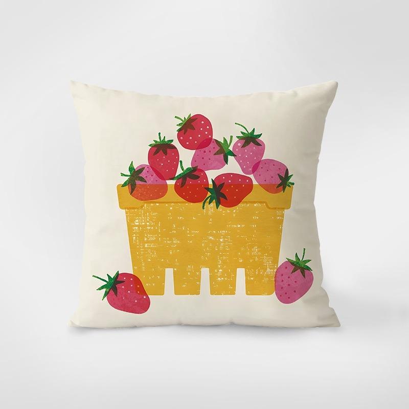 Strawberry Pattern Decorative Pillowcase Bedroom Living Room Square Cushion Pillowcase 40x40cm
Strawberry Pattern Decorative Pillowcase Bedroom Living Room Square Cushion Pillowcase 40x40cm