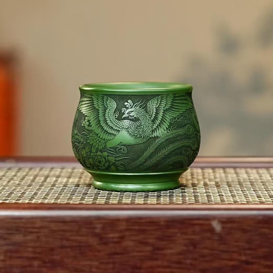 200ml Yixing Purple Clay Phoenix Teacup Ancient Tea Bowl Mug Tea-tasting Meditation Cup Jianzhan Master Cups Cha Ornaments As Your Choose
200ml Yixing Purple Clay Phoenix Teacup Ancient Tea Bowl Mug Tea-tasting Meditation Cup Jianzhan Master Cups Cha Ornaments As Your Choose